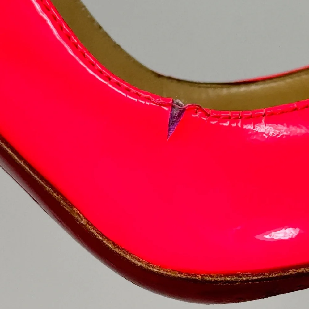 Christian Louboutin Pink Wavy Dolly Patent Heels Size 35.5